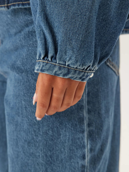 VM Long Sleeve Oversized Denim Shirt