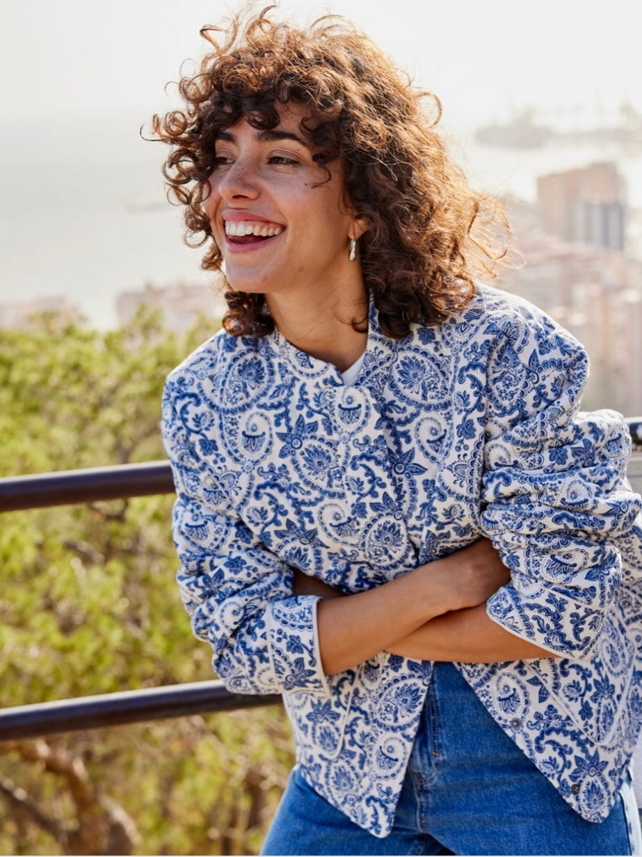 Only Quilted Paisley Print Short Jacket