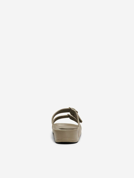 Only Adjustable Strap Lightweight Sliders In Khaki