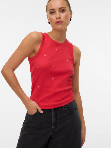 VM Embroidered Butterfly Sleeveless Tank Top