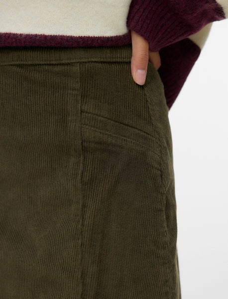 VM Corduroy Mini Skirt In Brown