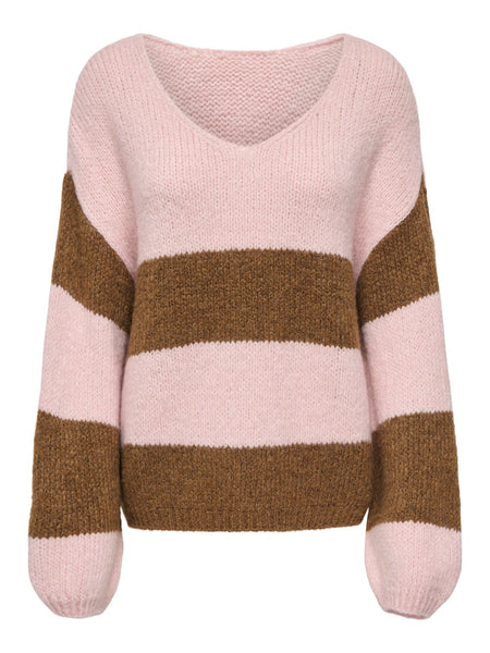 JDY Oversized Reversible Stripe Knitted Jumper