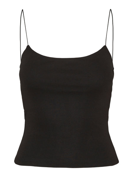 VM Thin Strap Cami Vest Top In Black