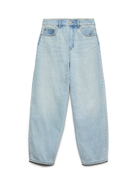 VM High Waist Estelle Barrel Jeans In Light Blue