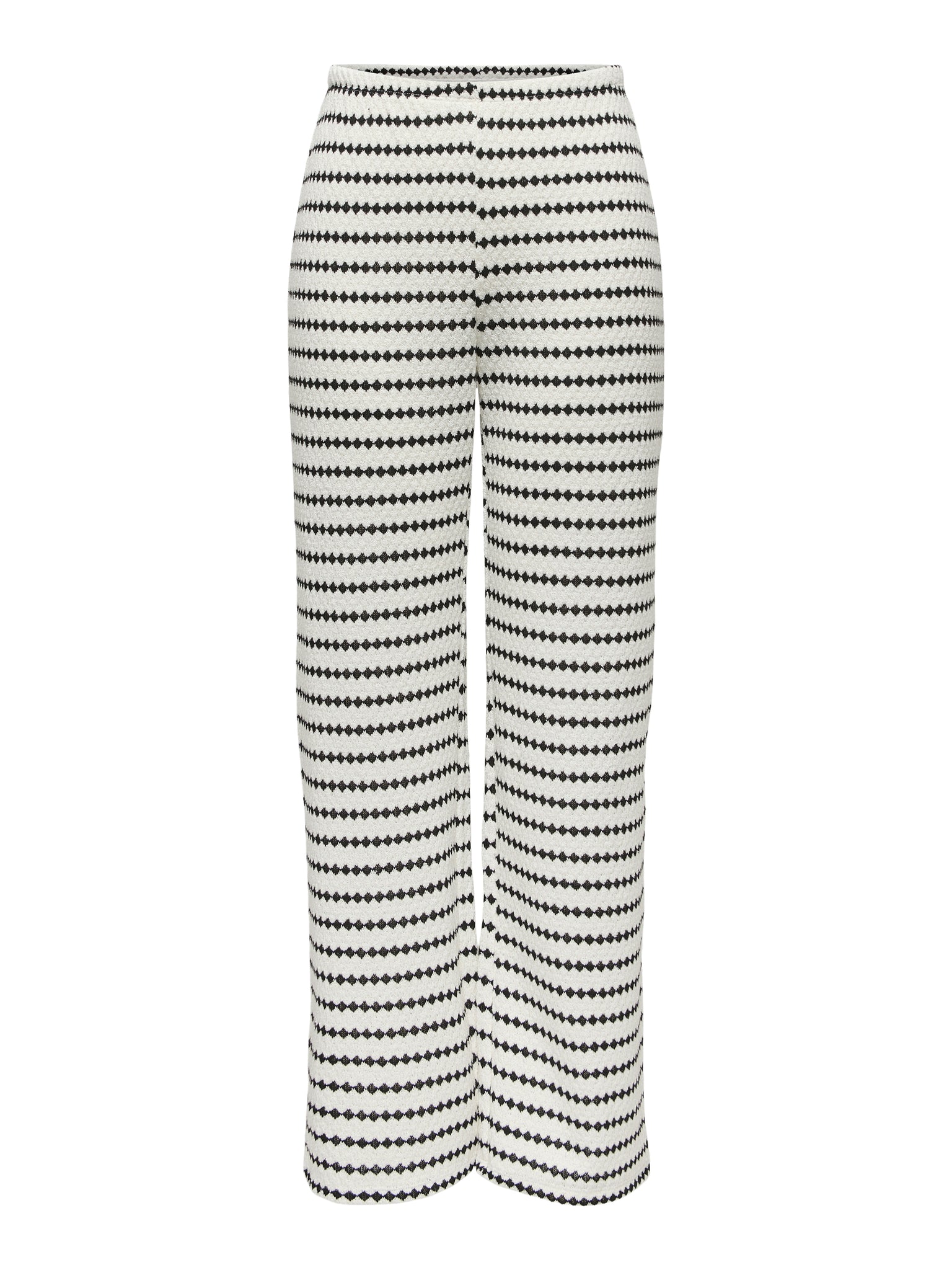 Only Tie Front Waistcoat & Wide Leg Knit Trouser Co-ord Set In Black Stripe - Items Sold Separately