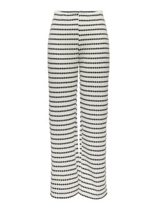 Only Tie Front Waistcoat & Wide Leg Knit Trouser Co-ord Set In Black Stripe - Items Sold Separately