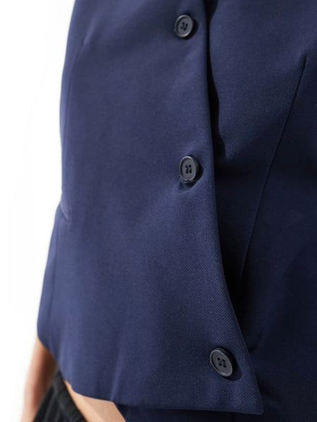Only Asymmetric Tailored Waistcoat In Navy