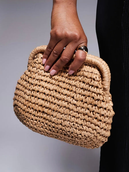 Pieces Straw Clutch Bag