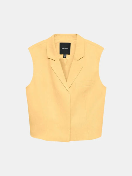 VM Tailored Boxy Waistcoat In Yellow