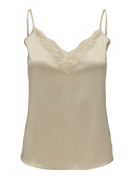Only Gold Lace Trim Cami Top