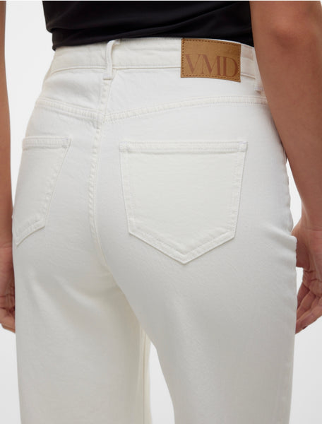 VM Tessa High Waist Wide Leg Jeans In White