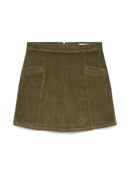 VM Corduroy Mini Skirt In Brown