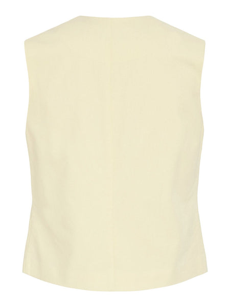 Vila Tailored Waistcoat & Shorts Co-ord Set In Lemon - Items Sold Separately