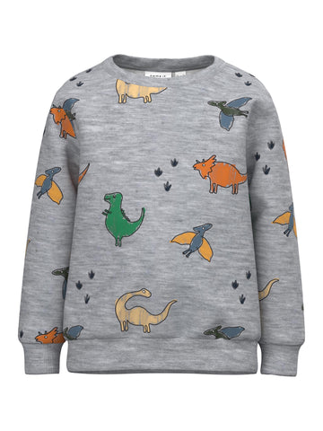 Boys Mini Grey Dino Sweatshirt
