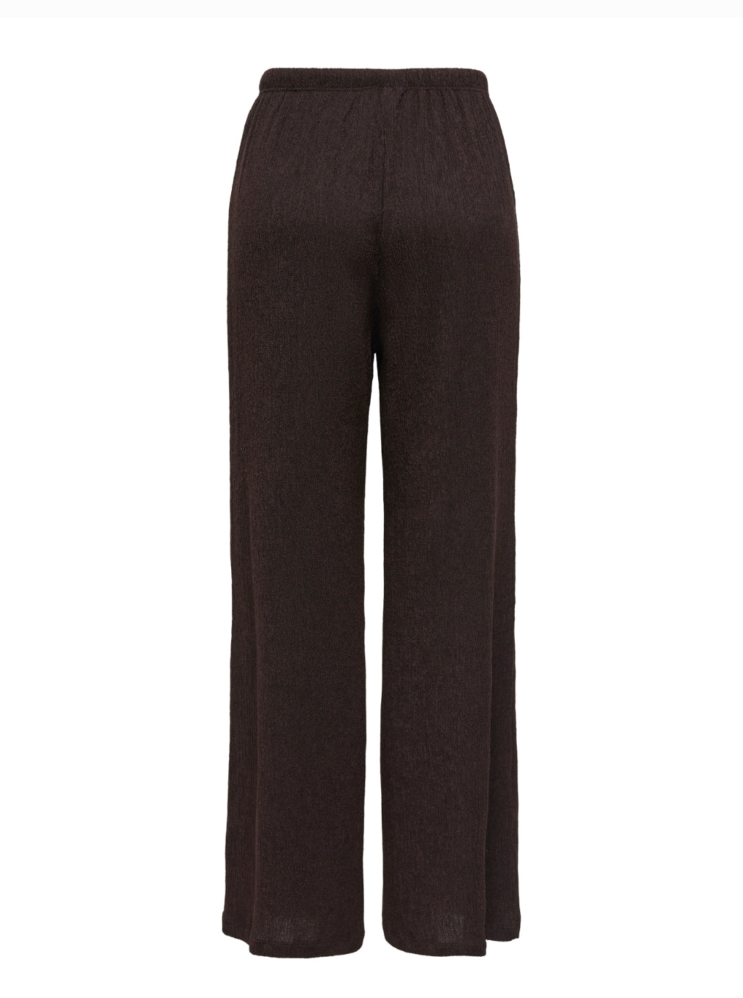 Only Plisse Wide Leg Trousers & Tshirt Co-ord Set In Coffee - Items Sold Separately