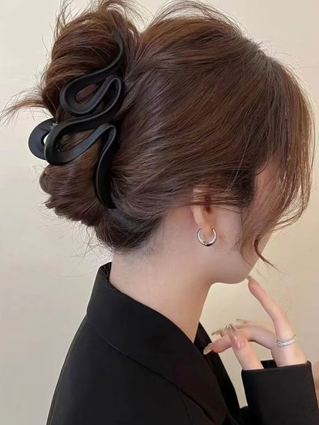 Large Scroll Hair Claw In Multiple Colours