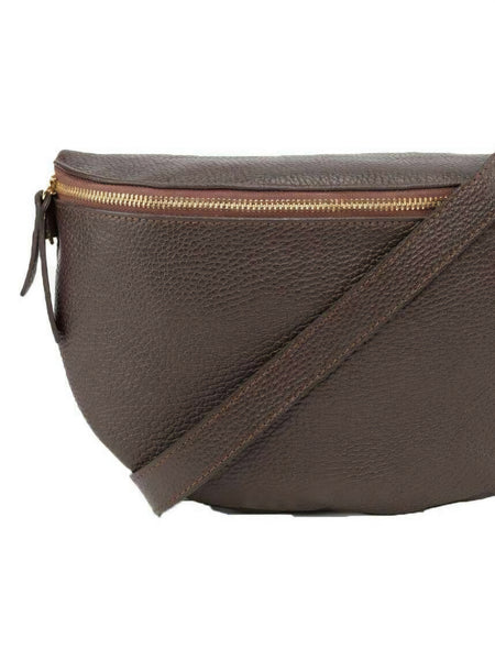 Crossbody Sling Bag 100% Leather In Brown