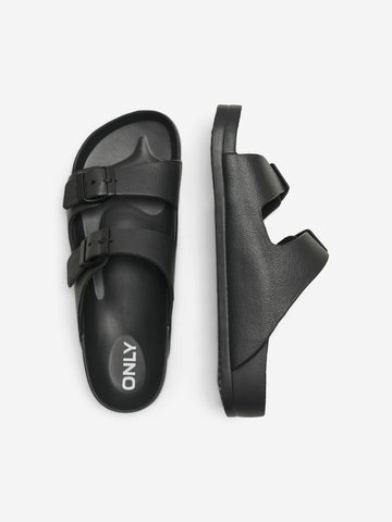 Only Adjustable Strap Lightweight Sliders In Black