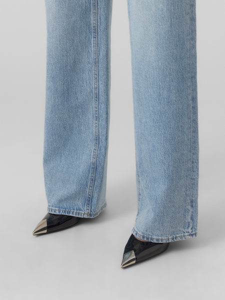 VM Tessa High Waist Wide Leg Jeans In Light Blue