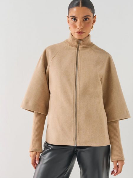 JDY Funnel Neck Zip Front Jacket