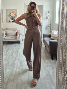Only Jany Waistcoat & High Waist Trouser Co-ord Available In Three Colourways