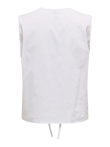 Only Embroidered Tie Front Waistcoat