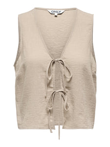 Only Tie Front Waistcoat & High Waist Ruched Front Mini Skirt Co-ord Set - Items Sold Separately