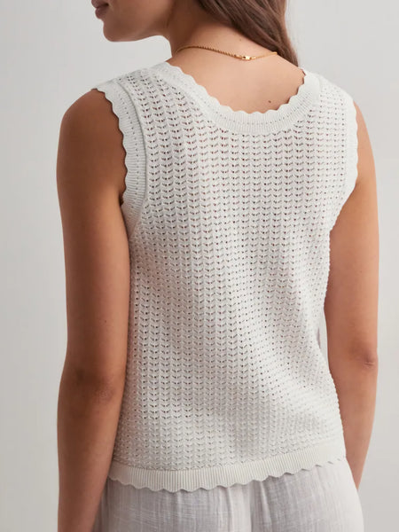 Pieces Reversible Vneck Sleeveless Knit Top
