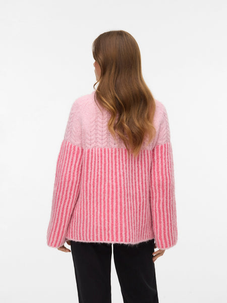 VM Chunky Knit Jumper in Hot Pink