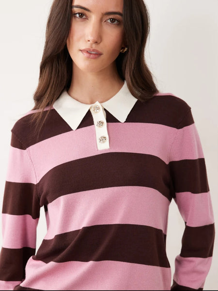 JDY Long Sleeve Polo Knit Available In 2 Colourways