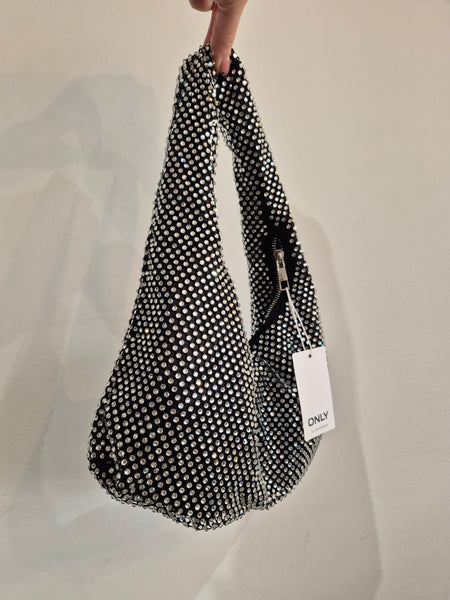 Only Black Diamante Grab Bag