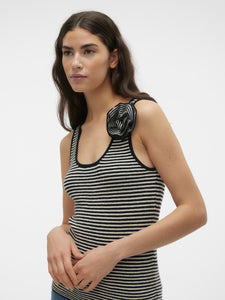 VM Sleeveless Stripe Bloom Vest Top