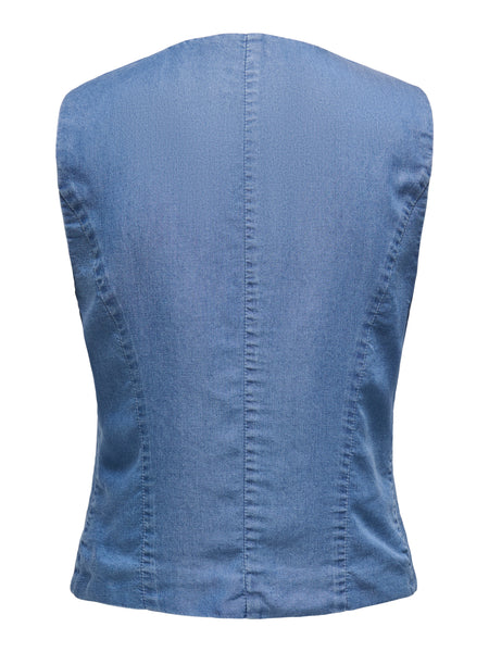 Only Chambray Blue Denim Waistcoat