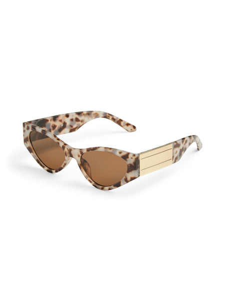 Pieces Slim Cat Eye Sunglasses In Tortoiseshell or Black
