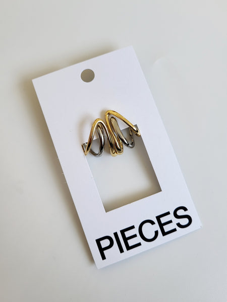 Pieces Abstract Drop Stud Earrings