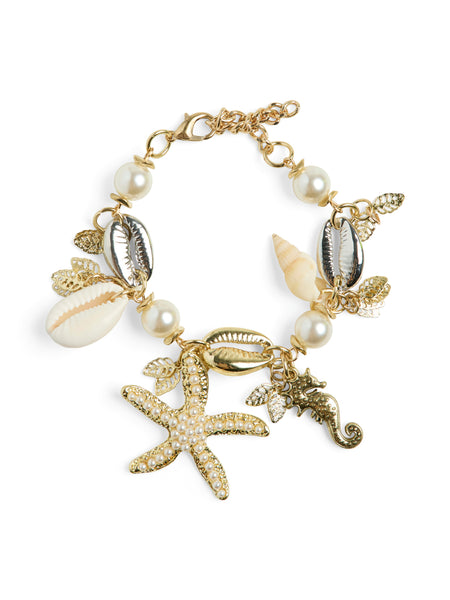 Pieces Gold Seashell Summer Bracelet
