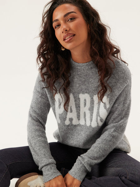 Only Paris Knit Jumper In Grey