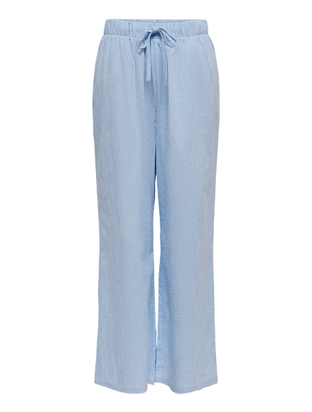 Only Blue Pinstripe Wide Leg Trousers - Co-ord