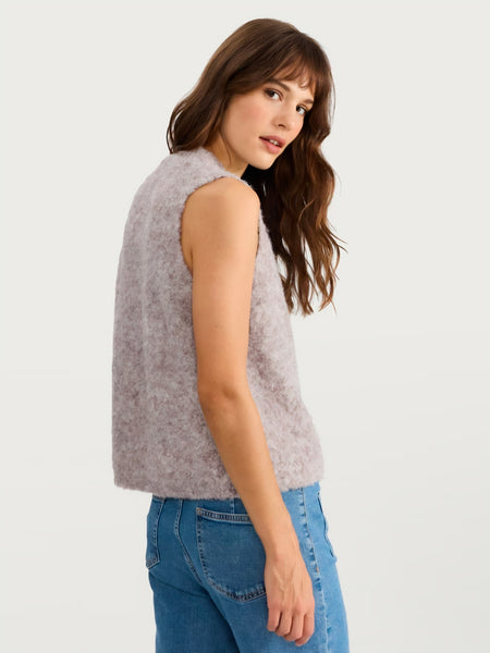 JDY Fluffy Round Neck Sleeveless Tank Top