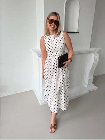 vila midi dress Vila Jacquard Jersey Cami Midi Dress In Navy – New Mode Boutique