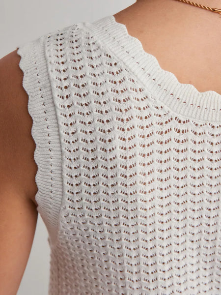 Pieces Reversible Vneck Sleeveless Knit Top