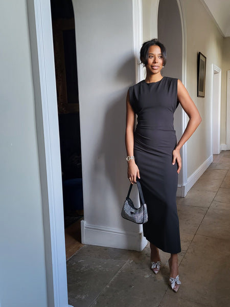 ICHI Long Black Dress
