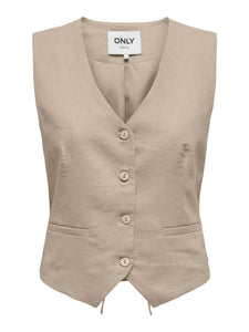 Only Linen Blend Waistcoat & Wide Leg Trouser Co-ord Set - Items Sold Separately
