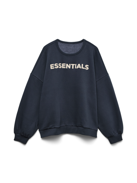 VM Essentials Oversized Round Neck Sweatshirt in Navy