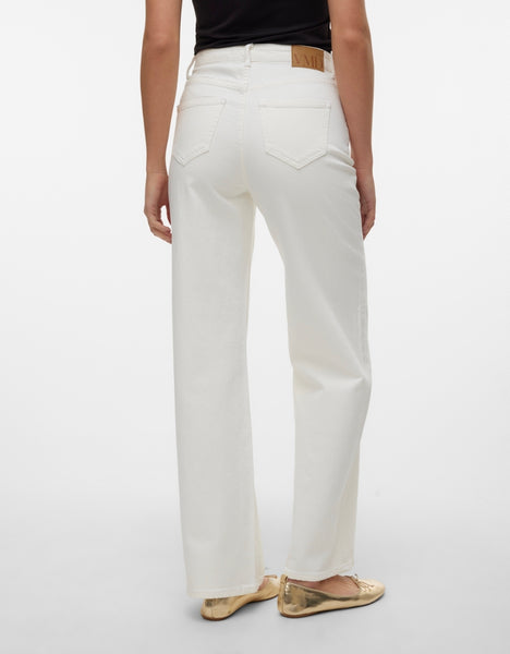VM Tessa High Waist Wide Leg Jeans In White