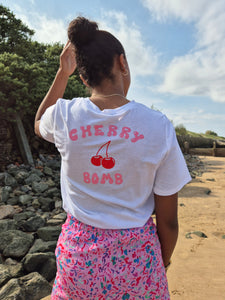 Pieces Cherry Bomb Printed Short Sleeve Tshirt