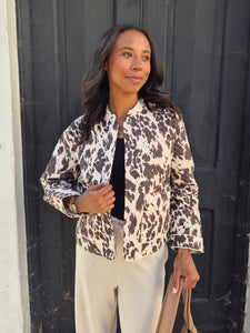 Only Quilted Amimal Print Short Jacket