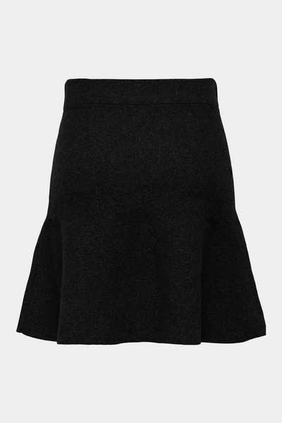 Only Knitted Skater Skirt In Black