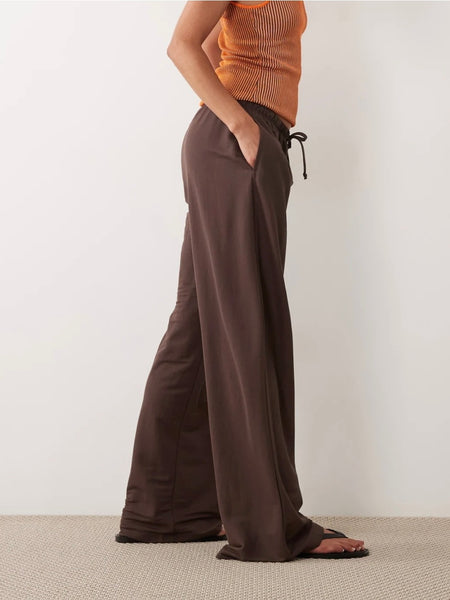 JDY Wide Leg Trousers In Chocolate Brown