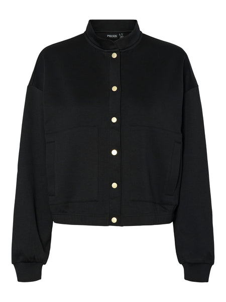 Pieces Relaxed Bomber & Jogger Co-ord in Black